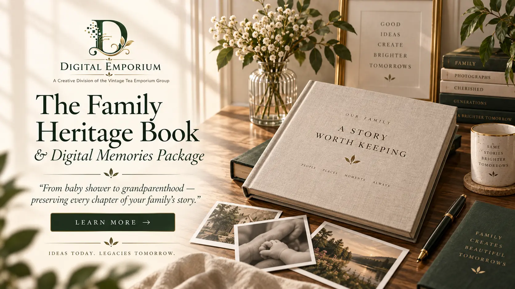 The Family Heritage Book & Digital Memories Package